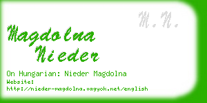 magdolna nieder business card